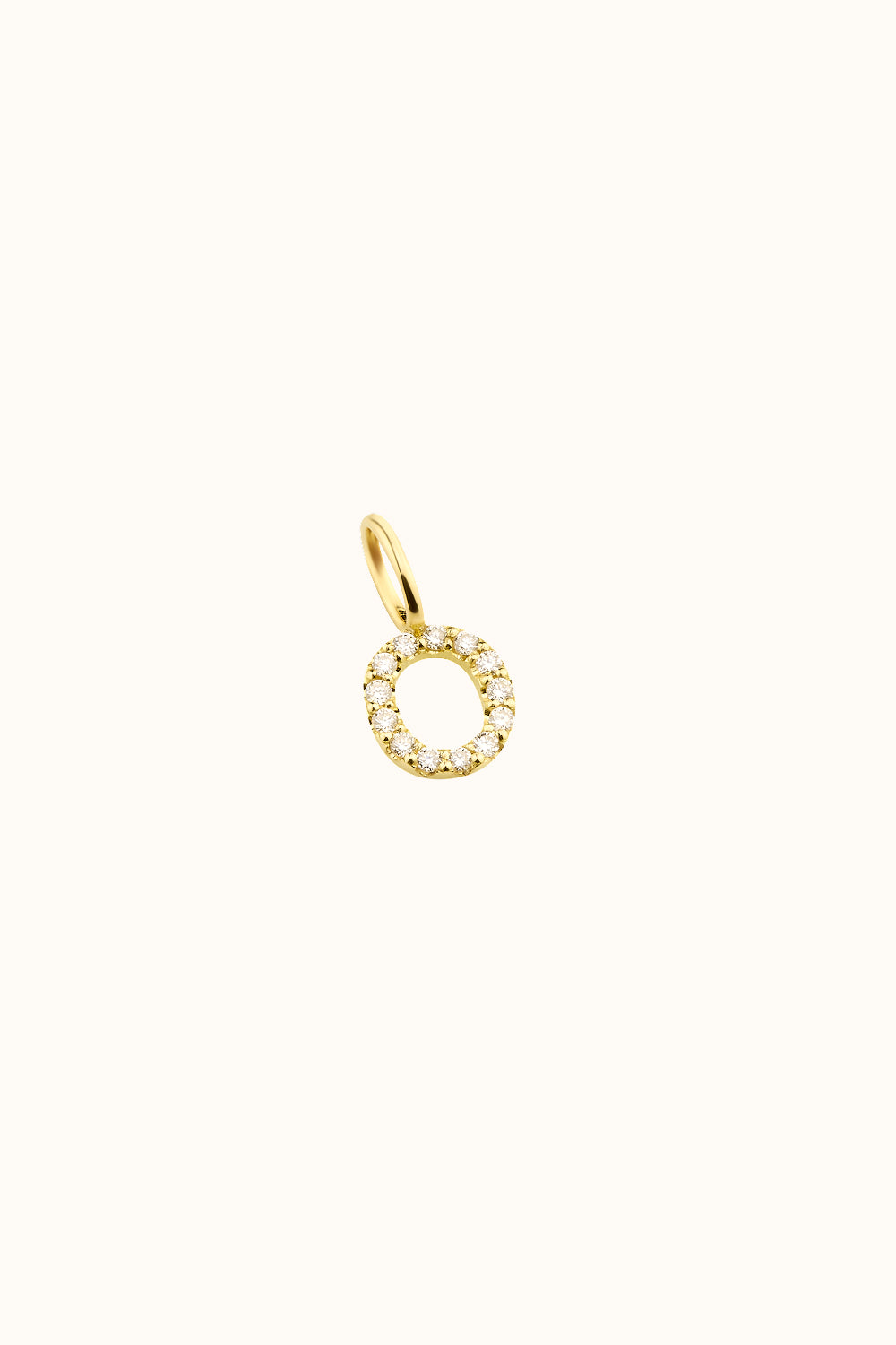 Der "Mini Bling Letter" Charm 18K Echtgold mit Diamanten besetzt