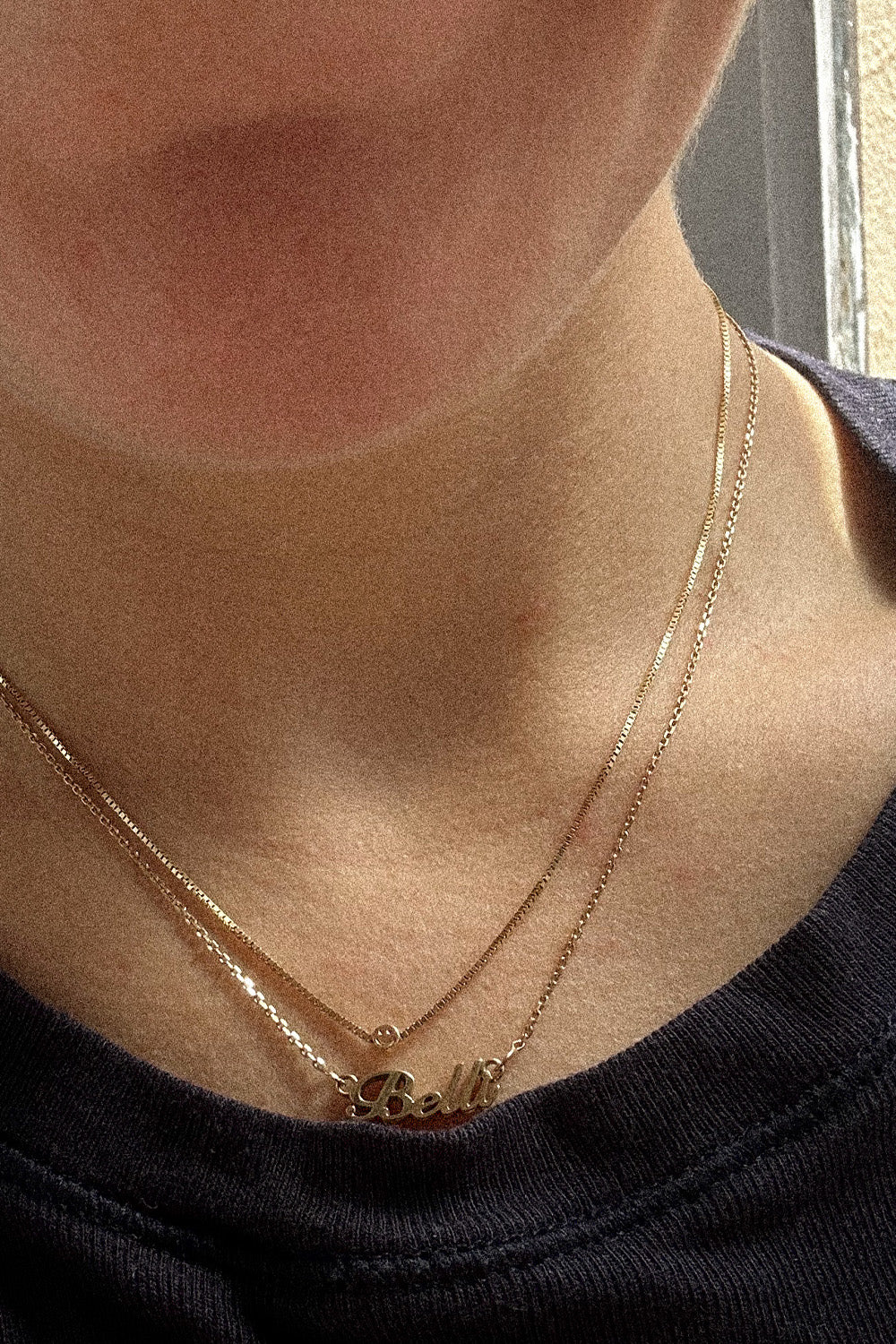 Die "Mini Goldie Smiley" Halskette 14k Echtgold