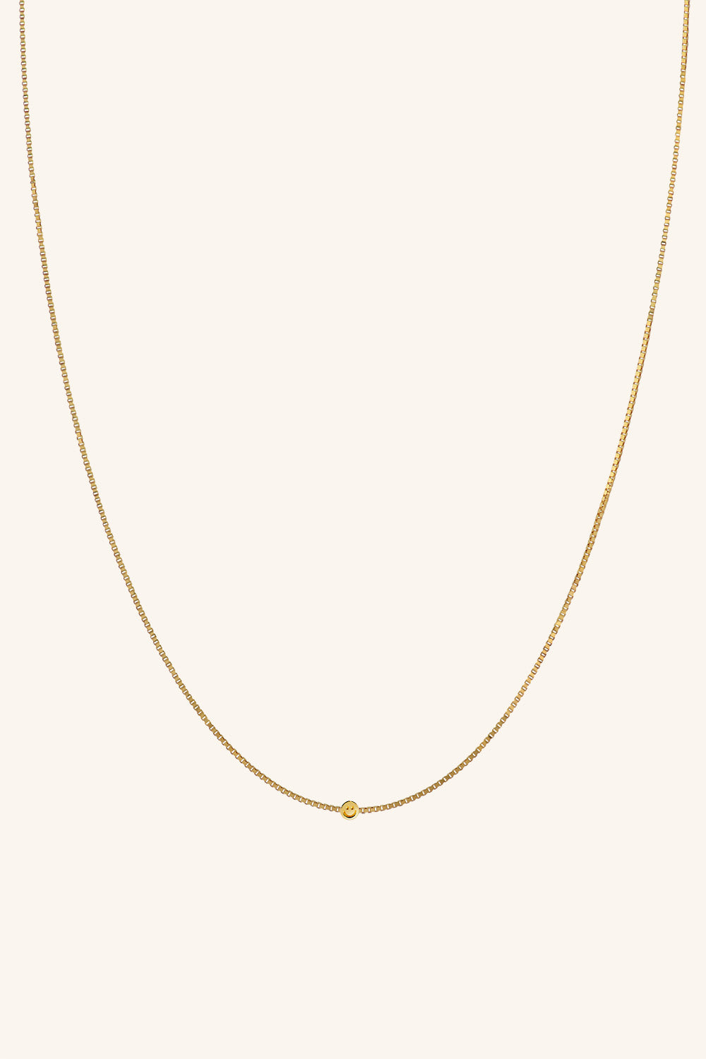 Die "Mini Goldie Smiley" Halskette 14k Echtgold