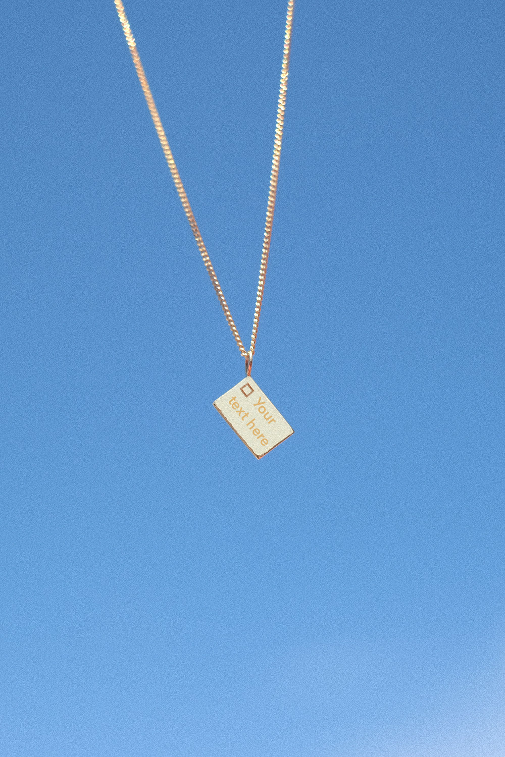 The "Gold Post Card" Charm 18K Solid Gold