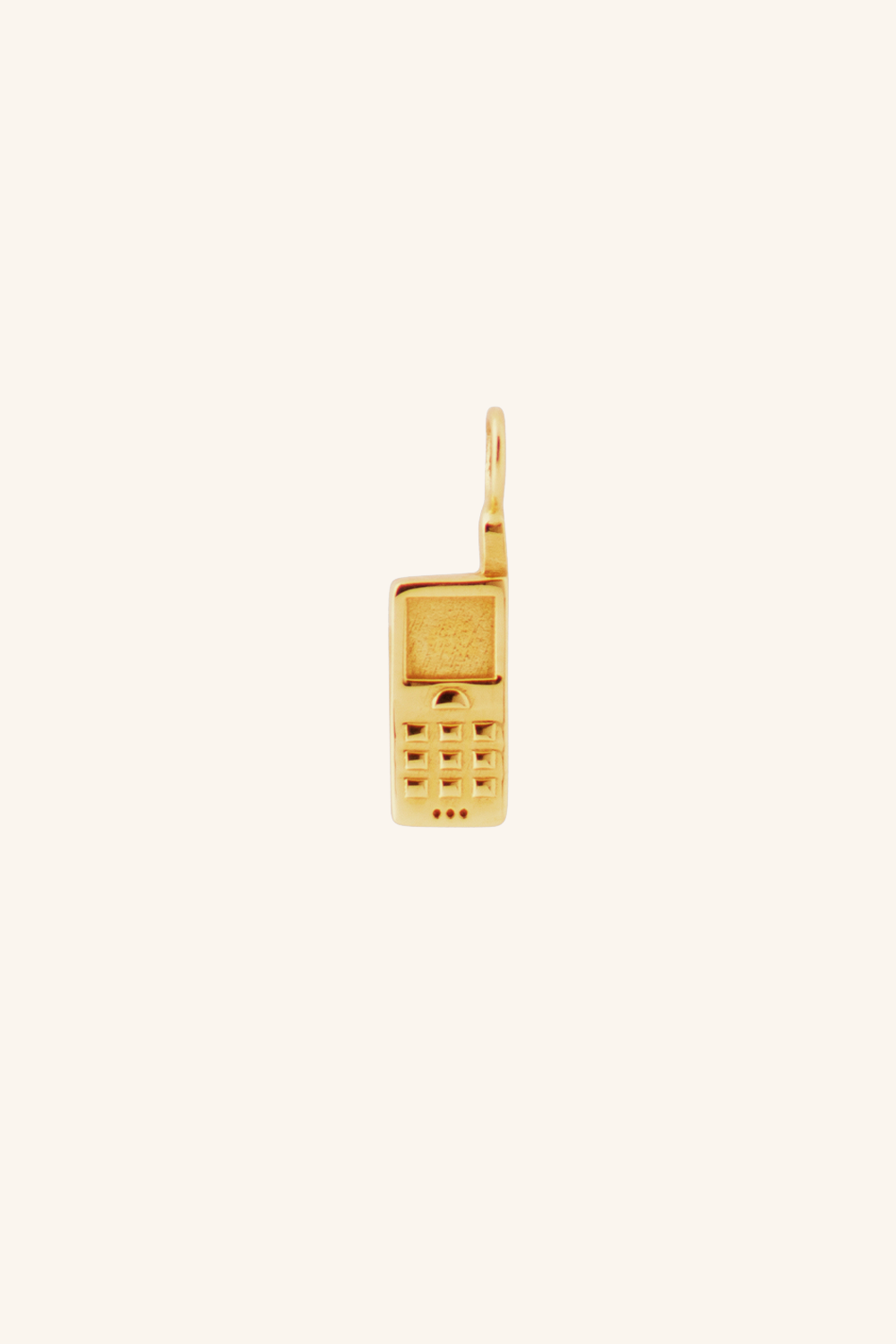 The "Vintage Phone" Charm 18K Solid Gold