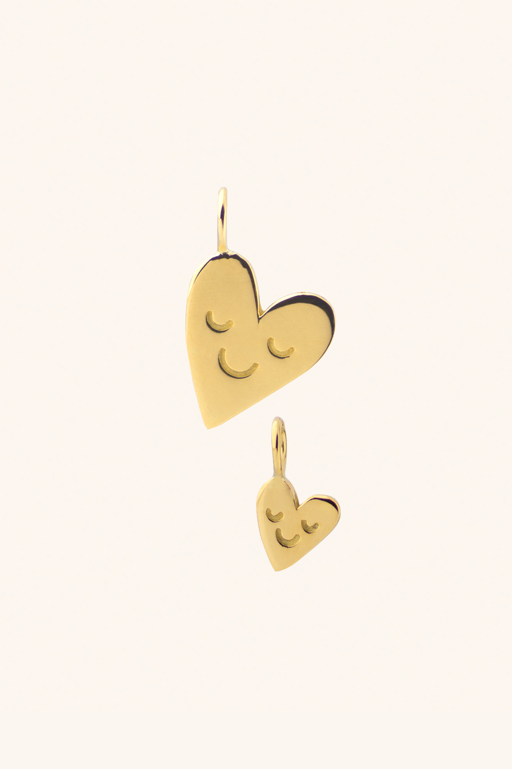 The "Mini Mood Heart" Charm 18K Solid Gold