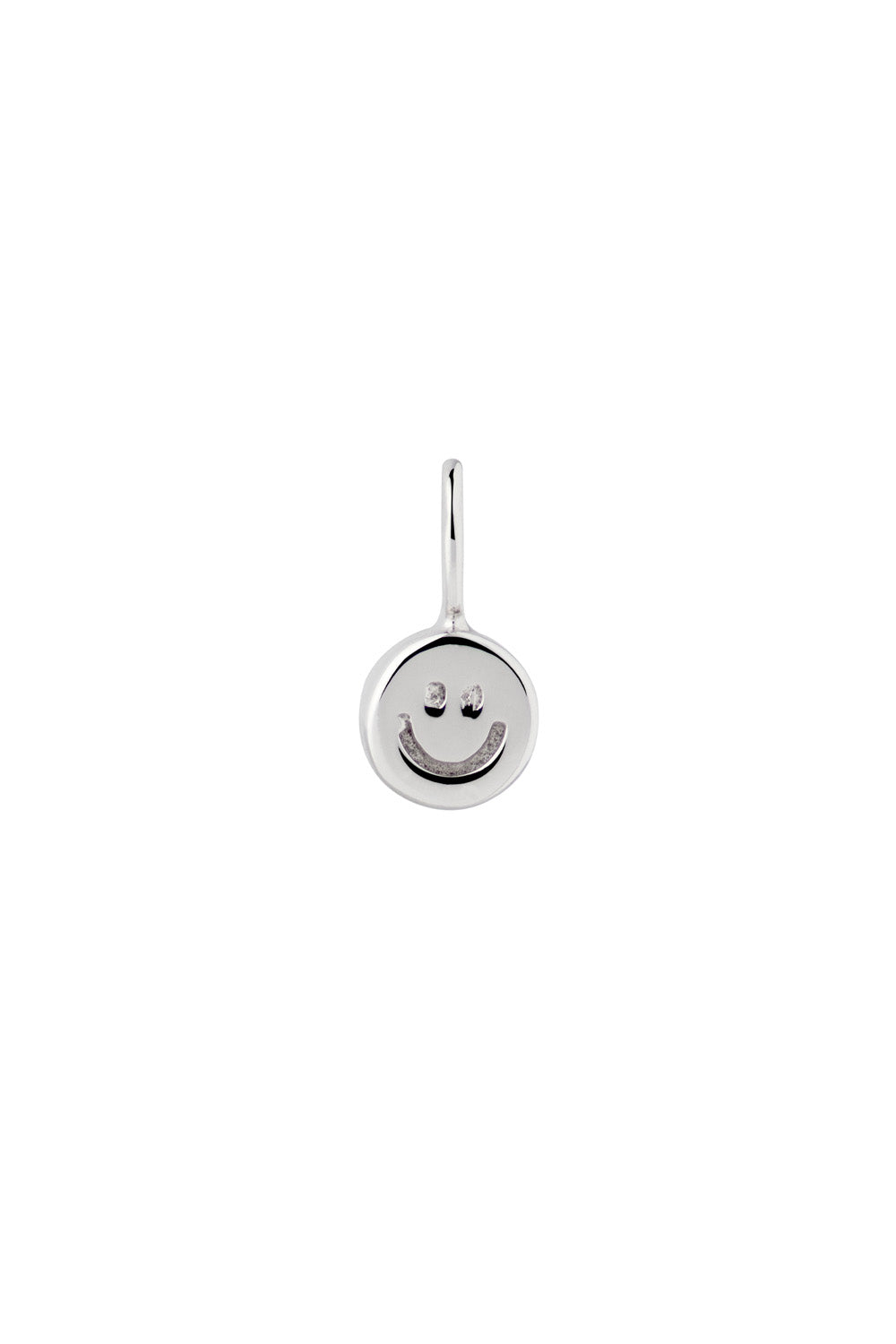 Der "Smiley" Charm 18k Weißgold mit Light Blue Topaz