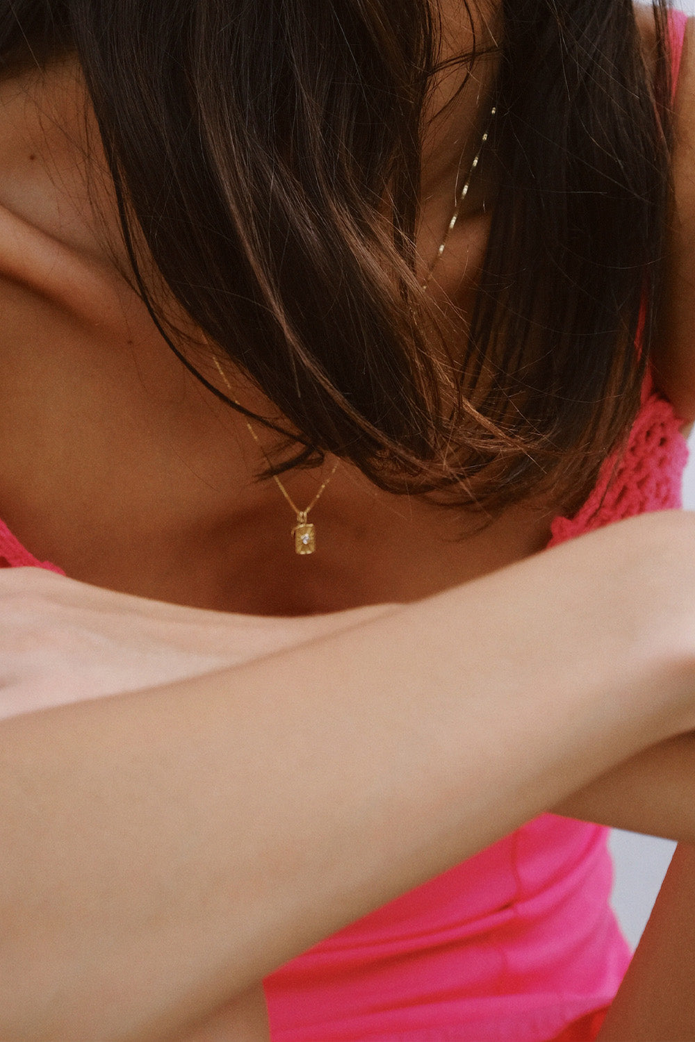 Die "modern chain" Halskette 14k Echtgold