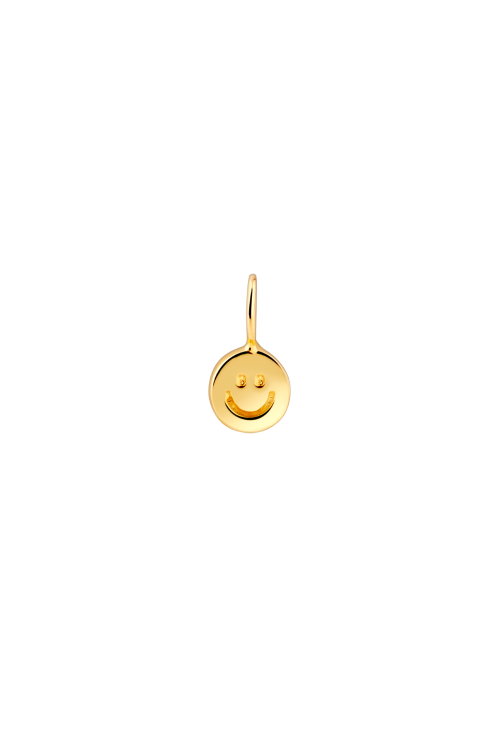 The "Gold Smiley" Charm 18k real gold with gemstone