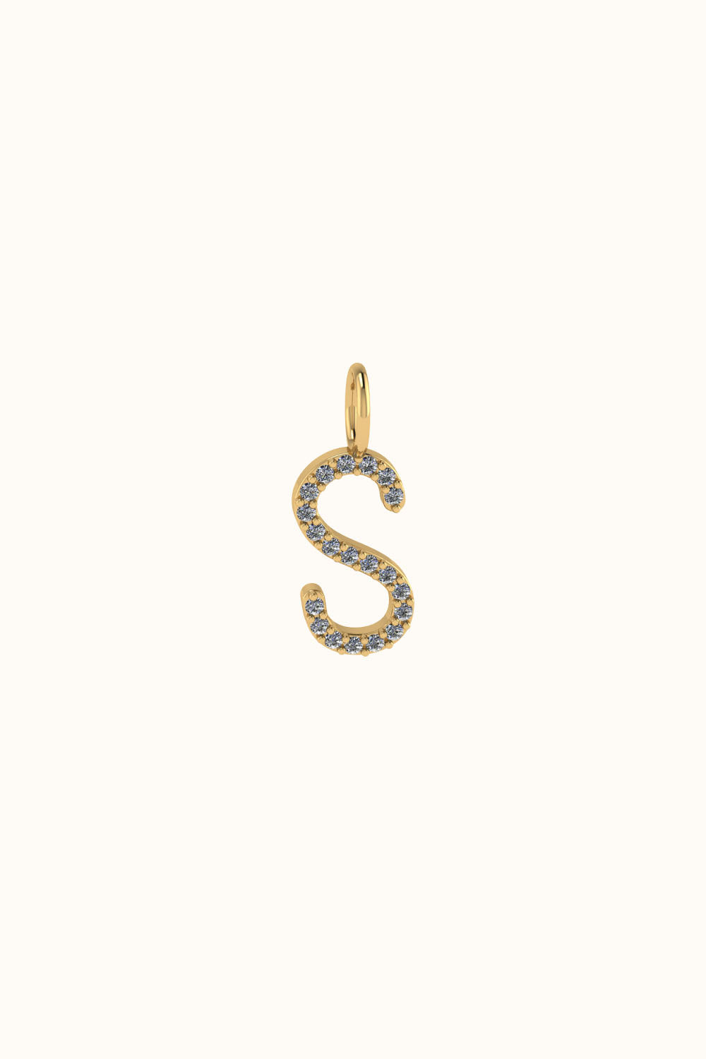 The "One Bling" charm 18k real gold set with diamonds