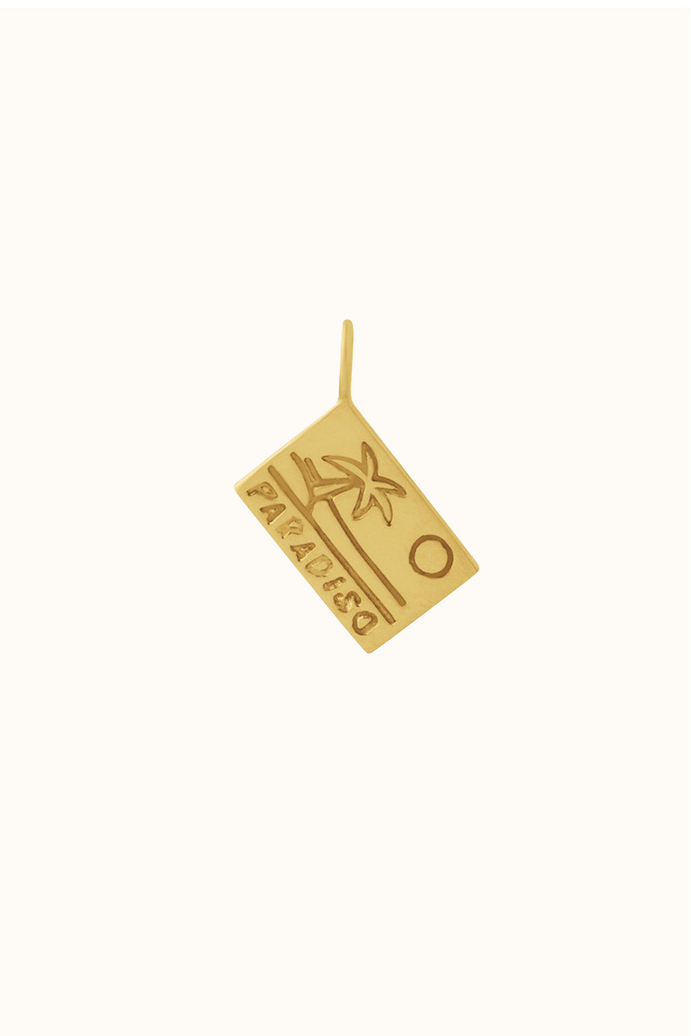 The "Gold Post Card" Charm 18K Solid Gold