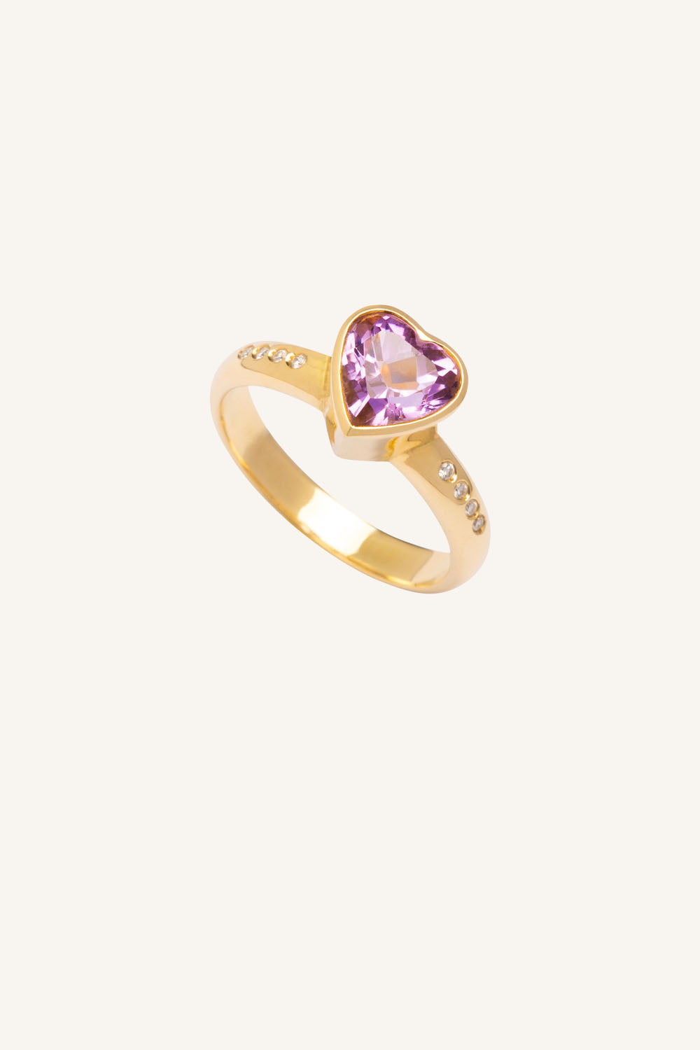 Der "Sweet Heart" Ring 18k Echtgold mit Edelstein