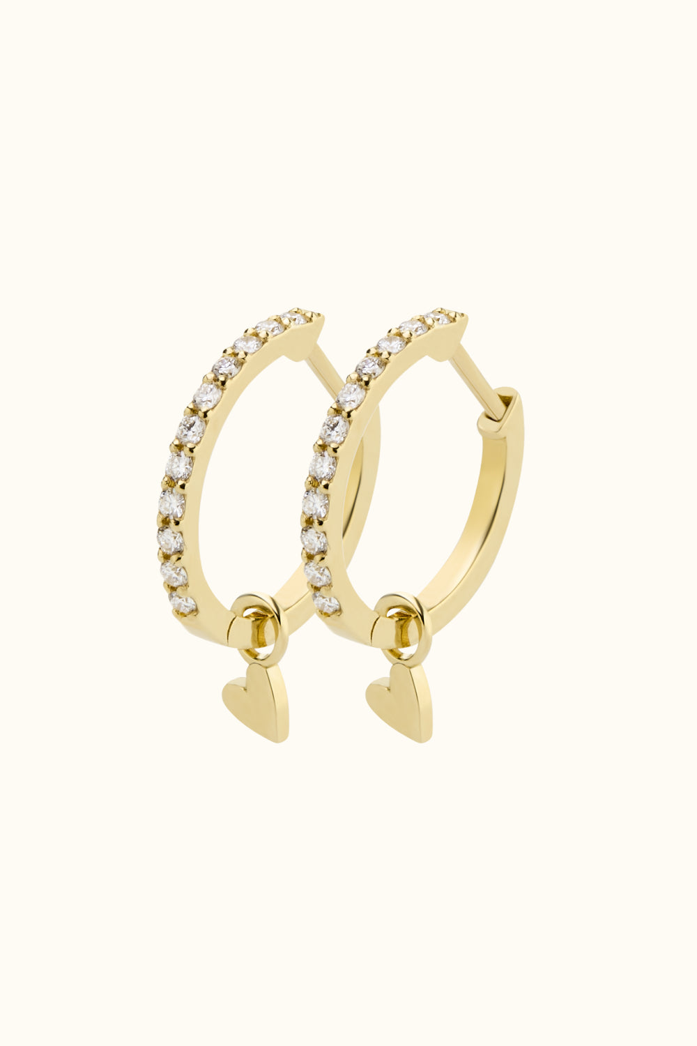 The Little Heart Hoop Charm (Single) – 18k