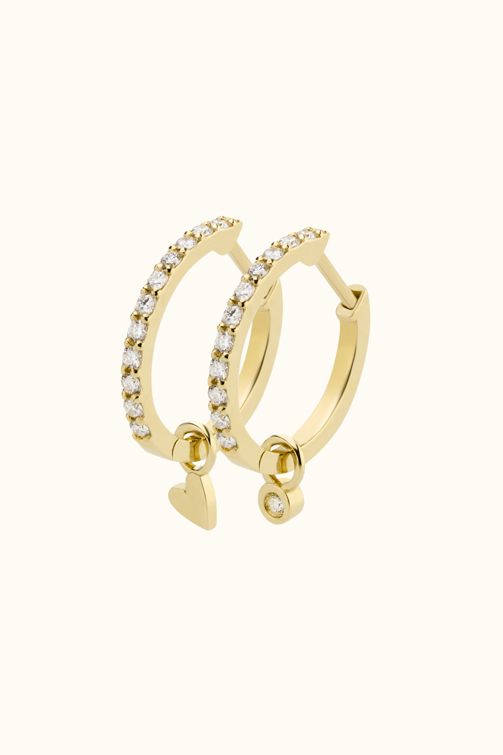 The Little Diaomd Hoop Charm (Single) – 18k