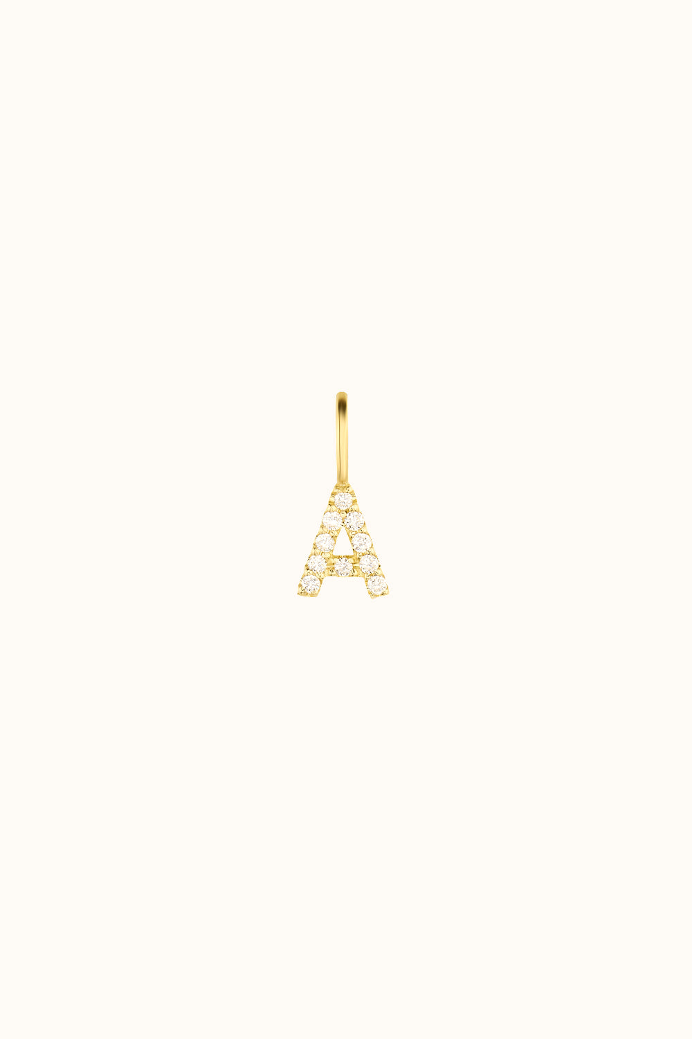 Der "Mini Bling Letter" Charm 18K Echtgold mit Diamanten besetzt