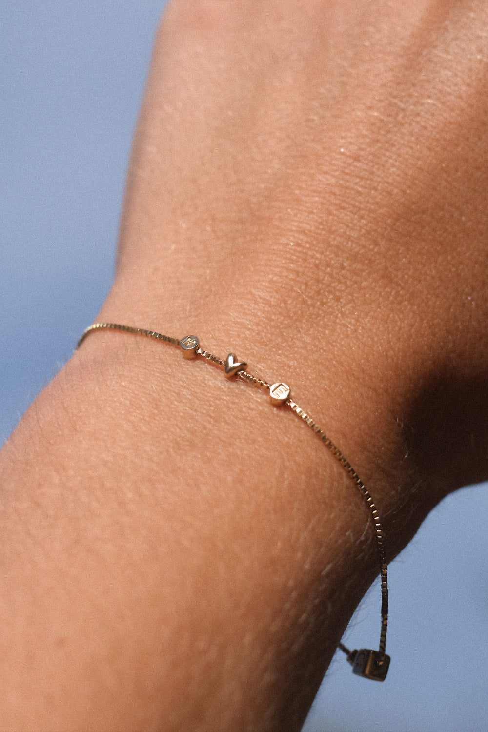 The "Mini Goldie Note" bracelet 14k real gold