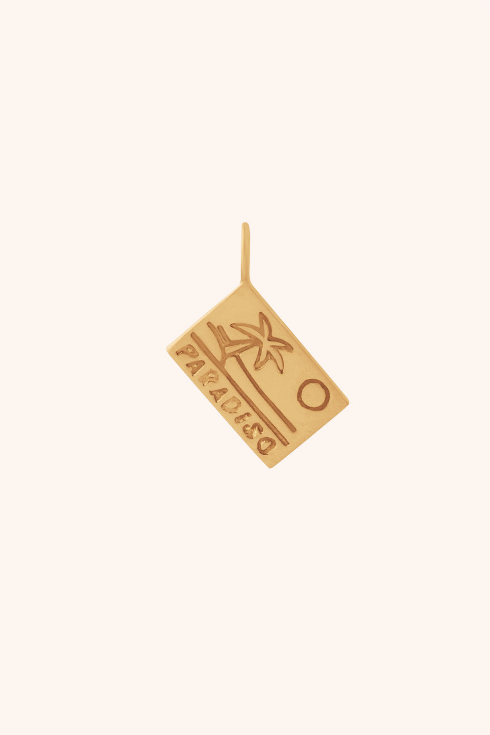 Der "Gold Post Card" Charm 18k Echtgold