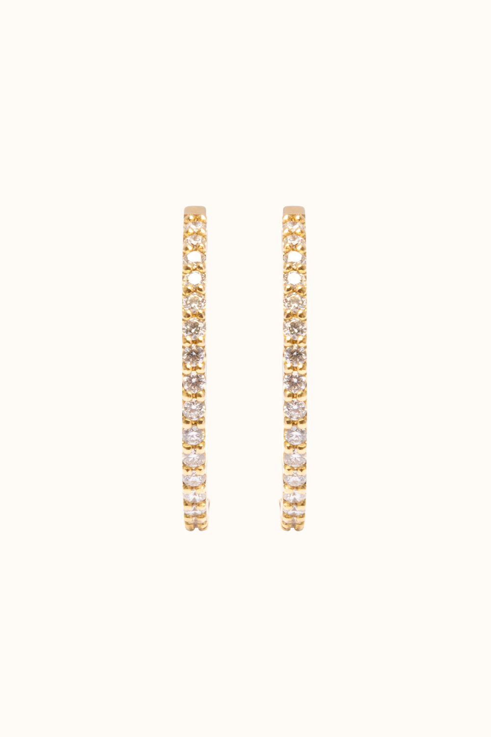 The "Grand Bling Diamond Hoop" 18k Echtgold Ohrringe mit Diamanten