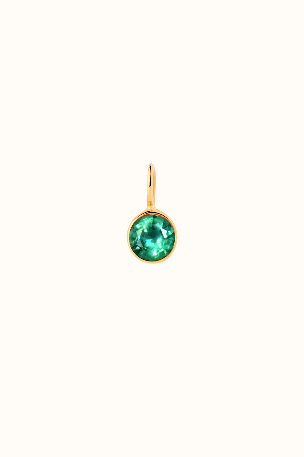 The "Gold Smiley" Charm 18k real gold with gemstone