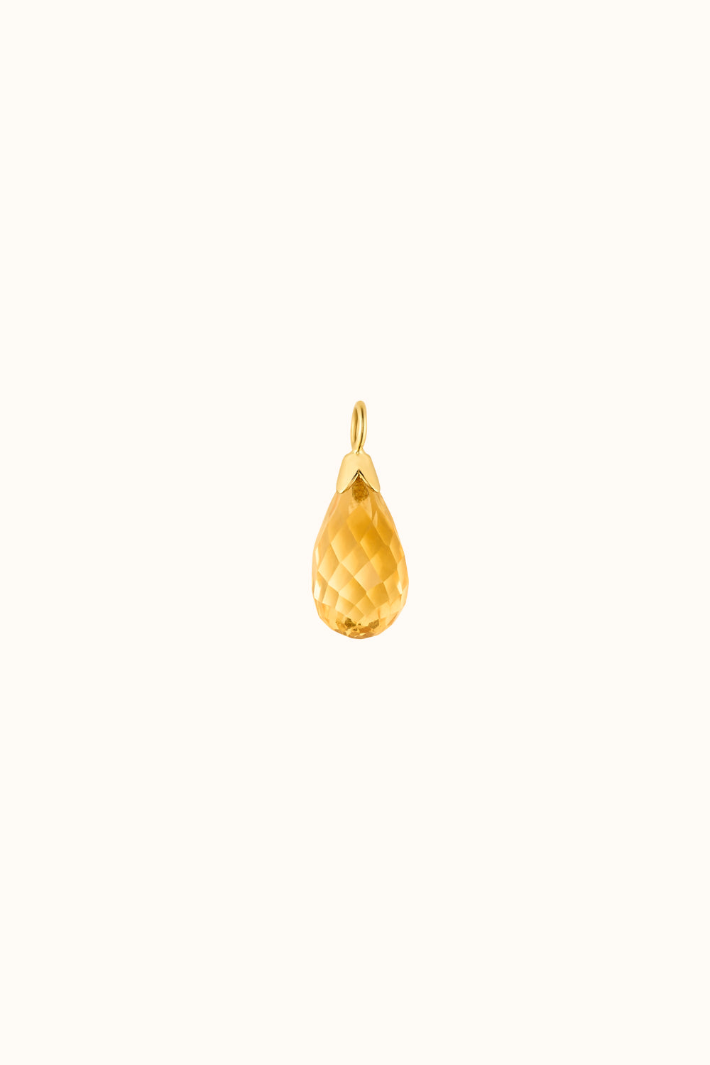 The Honey Drops Hoop Charm (Single) – Citrin  18k Gold