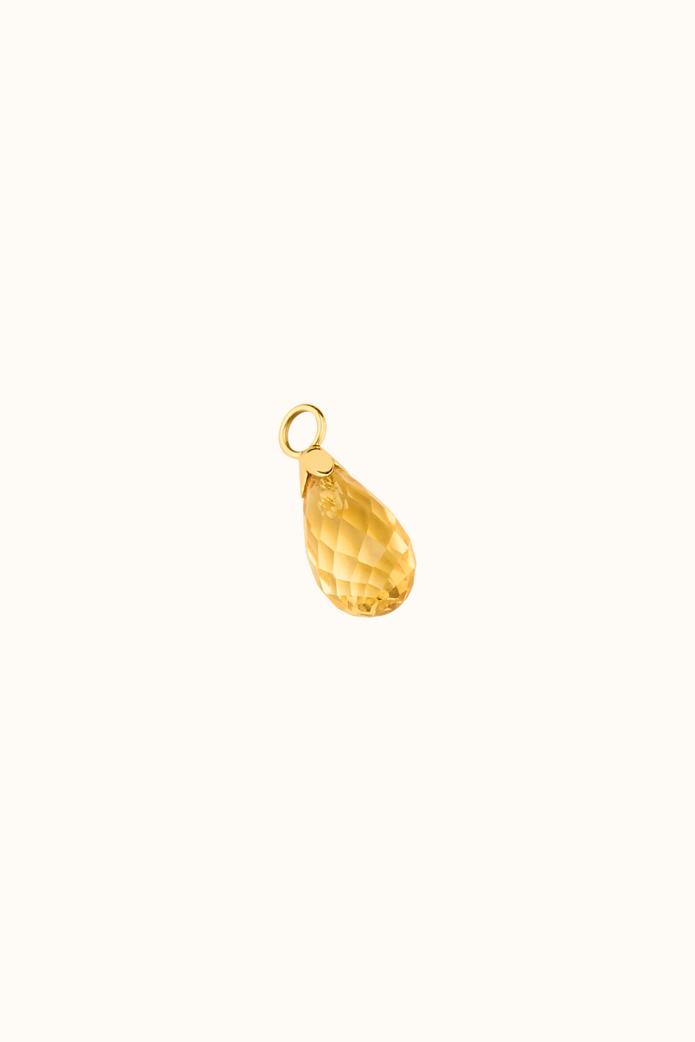 The Honey Drops Hoop Charm (Single) – Citrin  18k Gold
