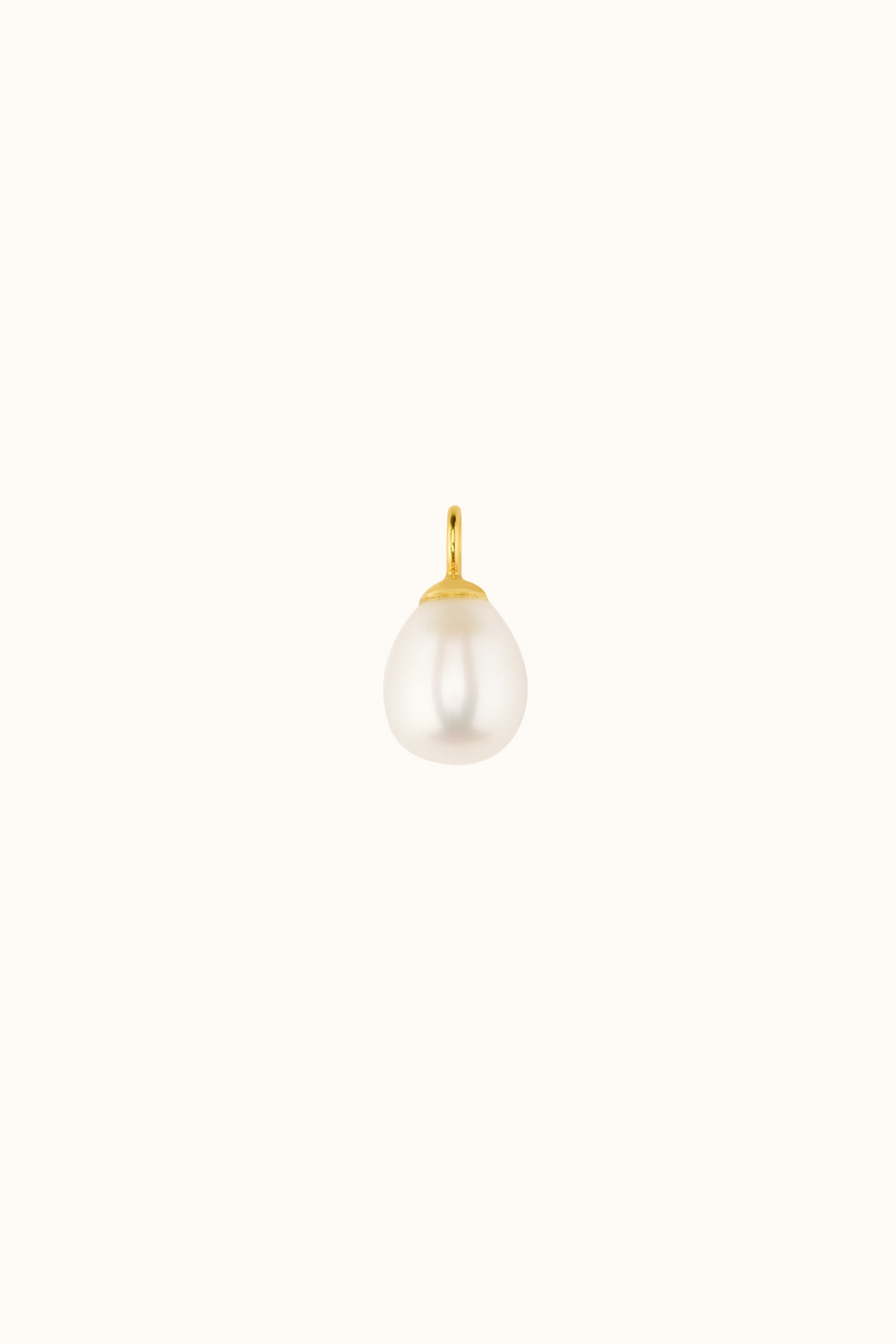 The Pearl Drops Hoop Charm (Single) ·Pearl & 18k Gold
