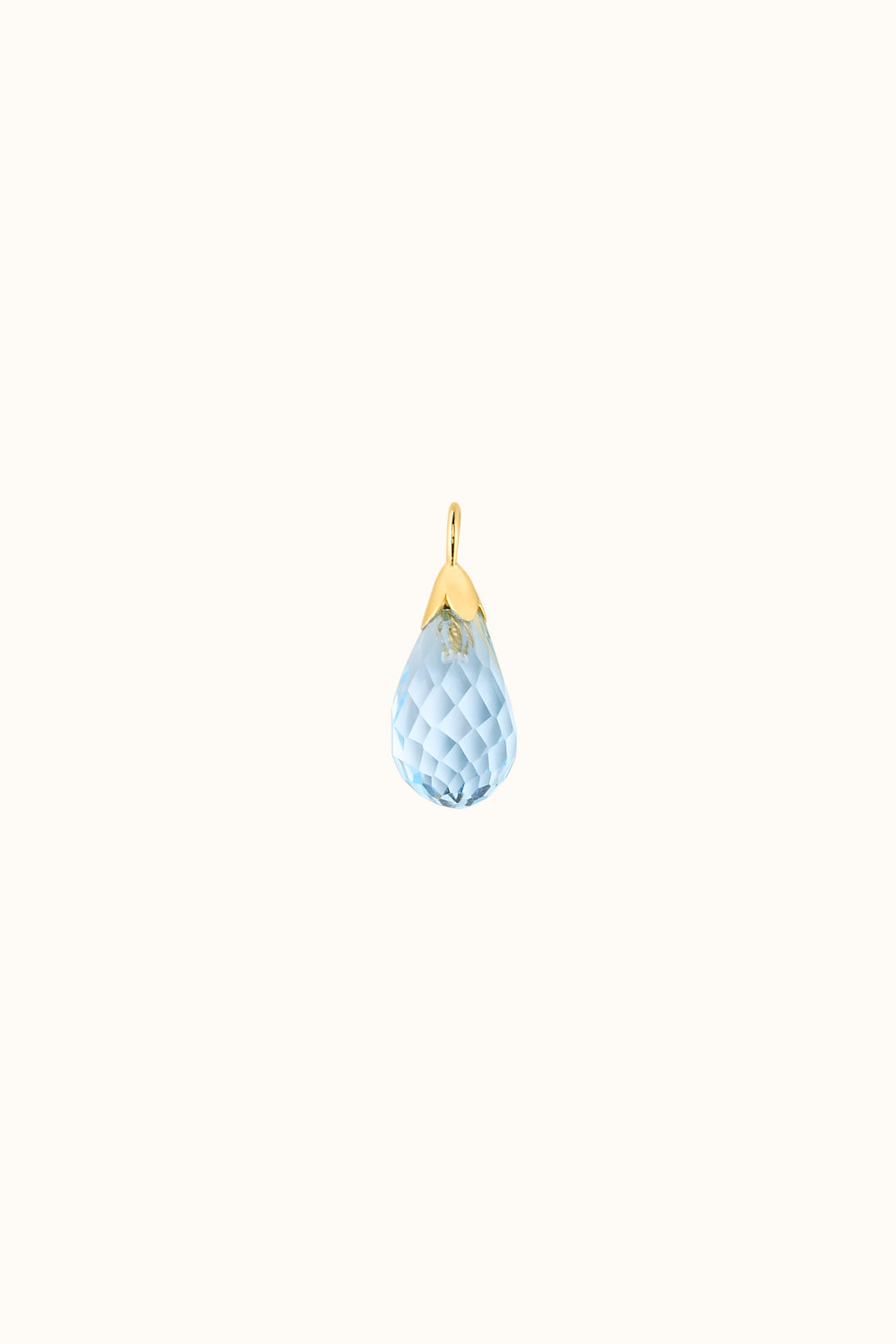 The Sky Drops Hoop Charm (Single) – Topaz &amp; 18k Gold