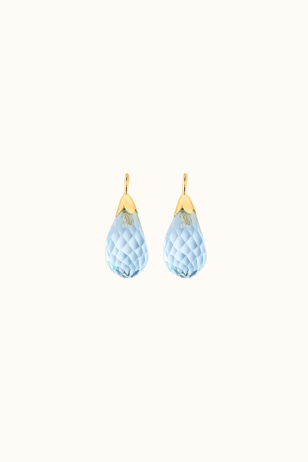 The Sky Drops Hoop Charm (Single) – Topaz &amp; 18k Gold