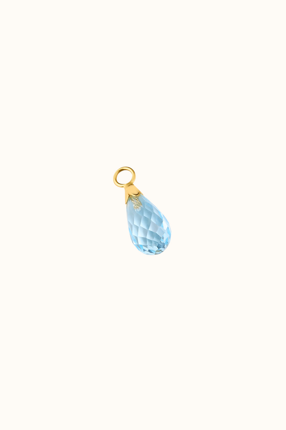 The Sky Drops Hoop Charm (Single) – Topaz &amp; 18k Gold