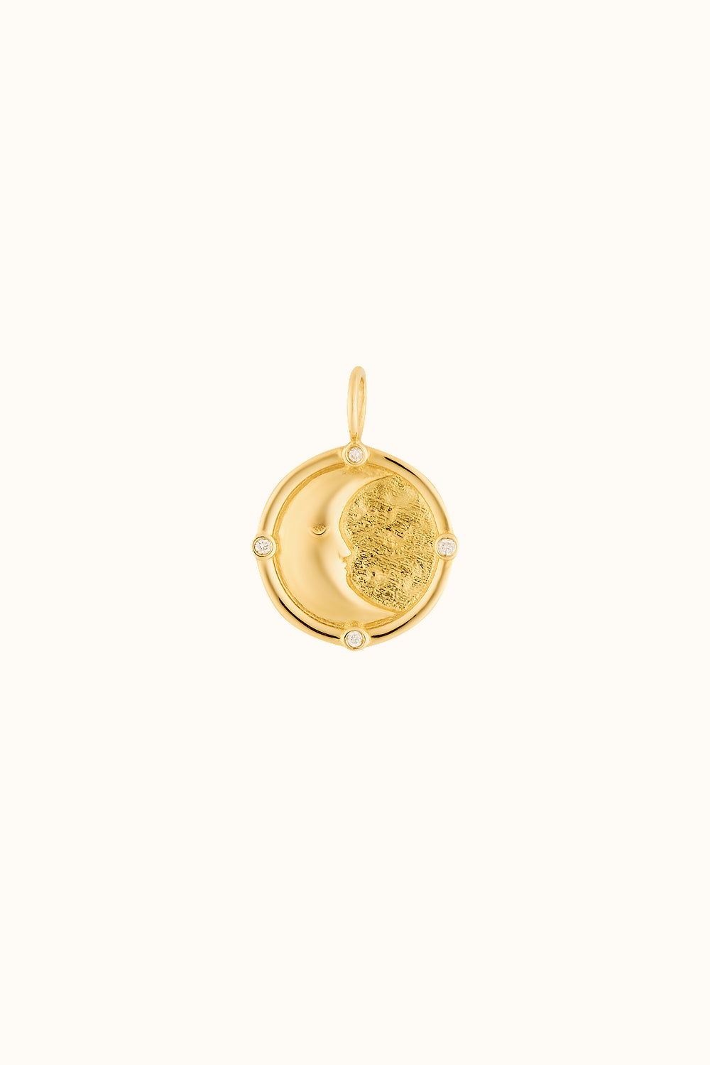 The Moon Bright Charm 18K Echtgold