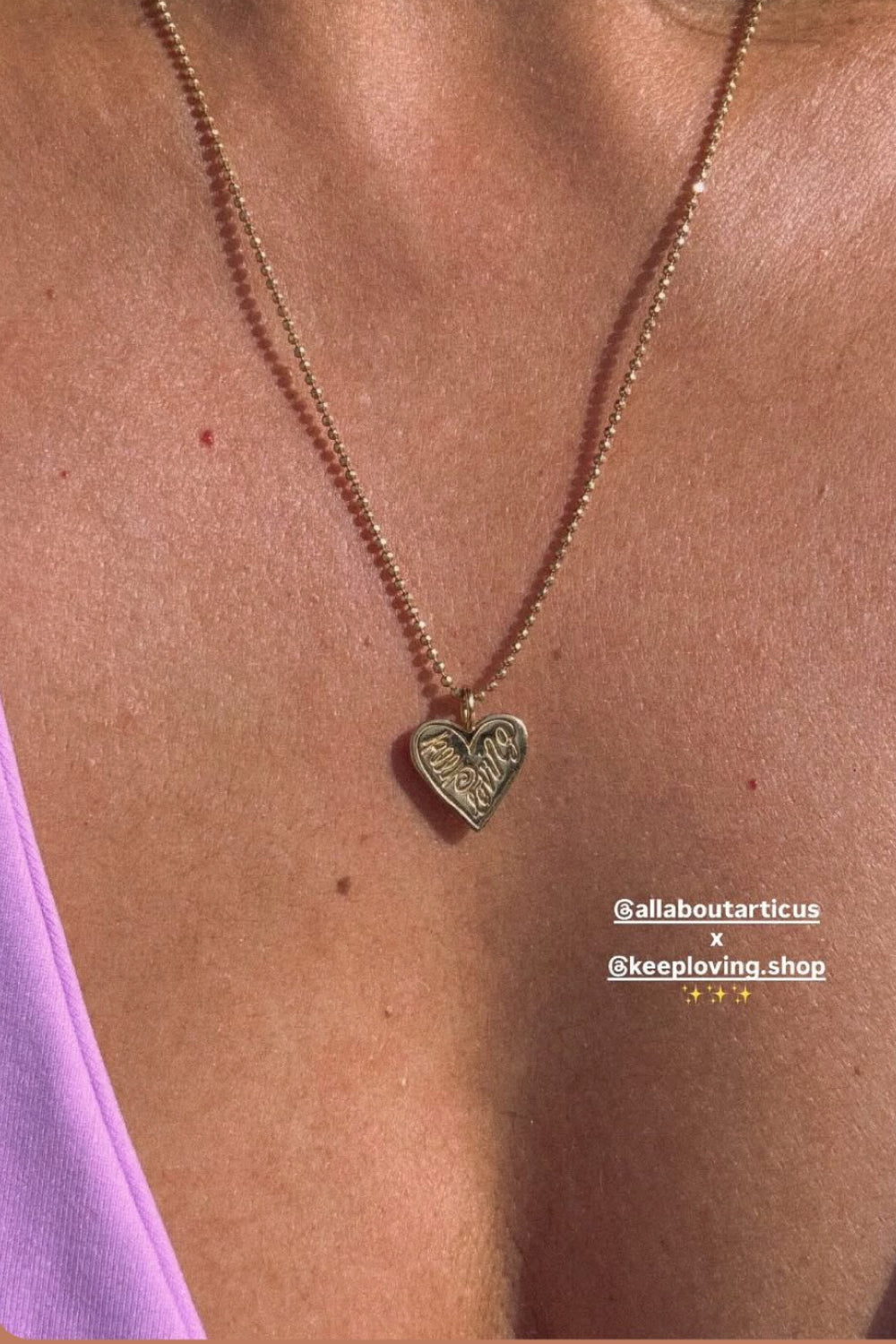 The Keep Loving Heart Charm