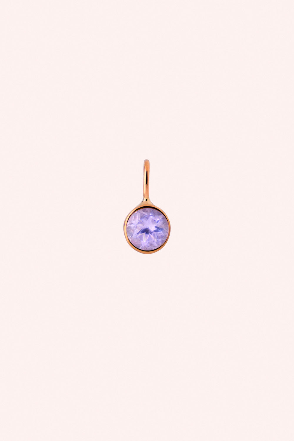 The "Smiley" Charm 18k Rose Gold with Amethyst