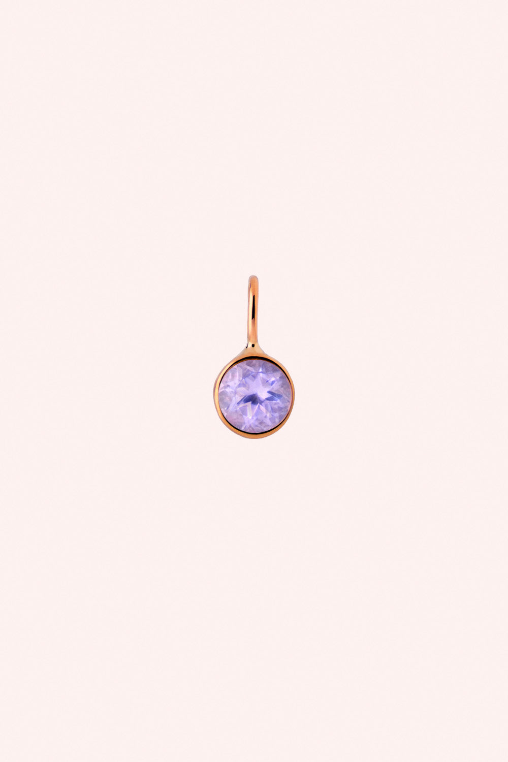 The Fine Rose Gold Smiley Charm Amethyst