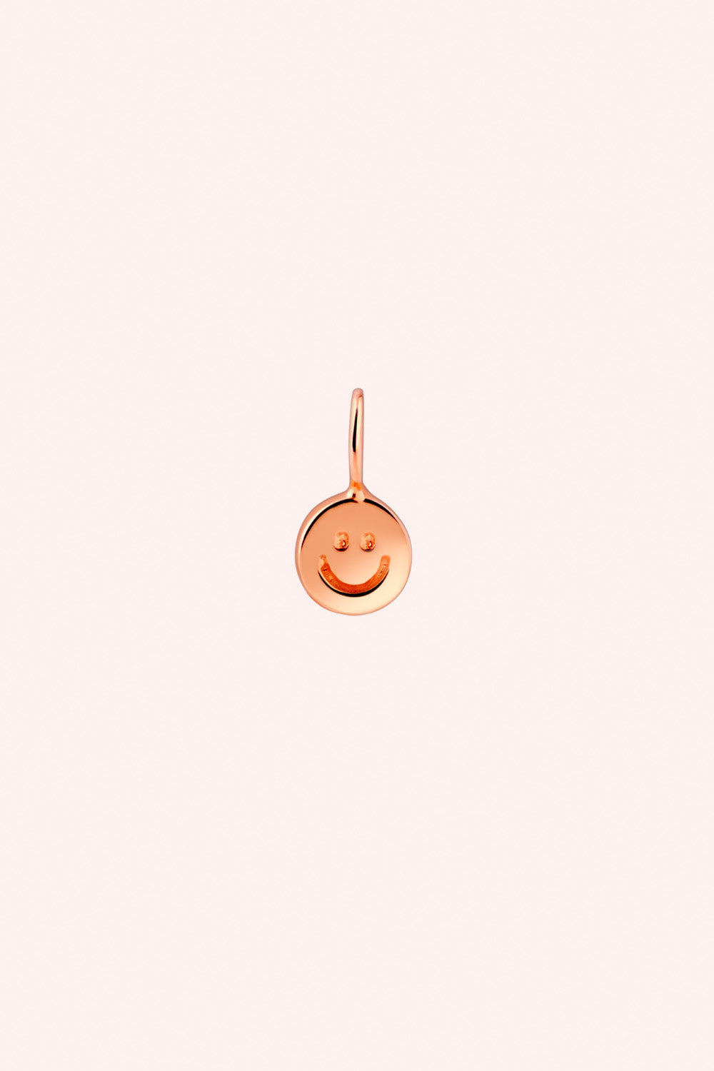 The Fine Rose Gold Smiley Charm Green Peridot