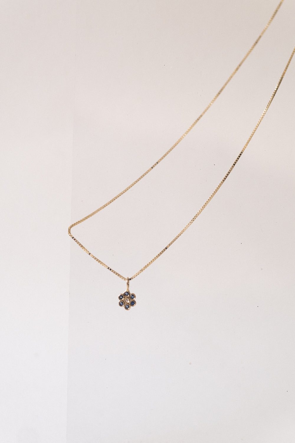 The "Forgot-me-not Flower" charm 18k real gold