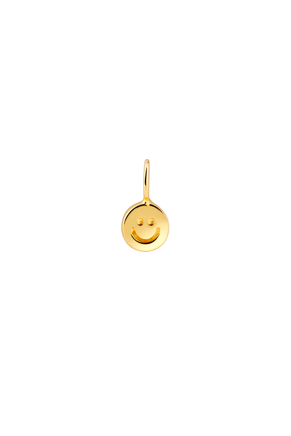 The Fine Gold Smiley Charm Green Peridot