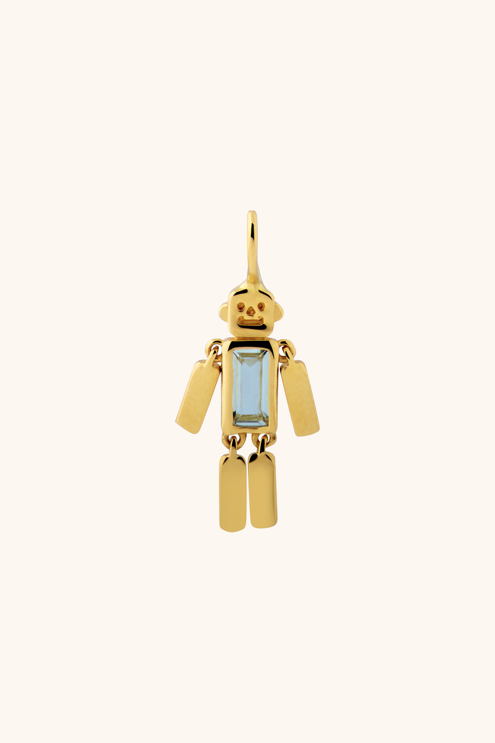 The "Gold Robot" Charm 18K Solid Gold