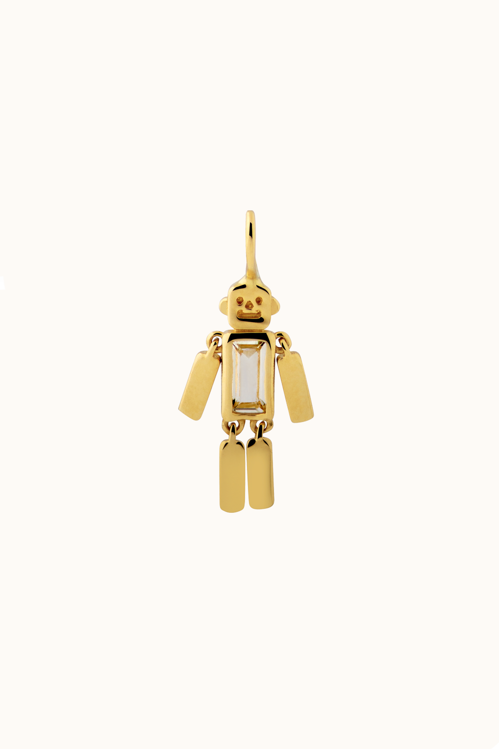 The "Gold Robot" Charm 18k Real Gold