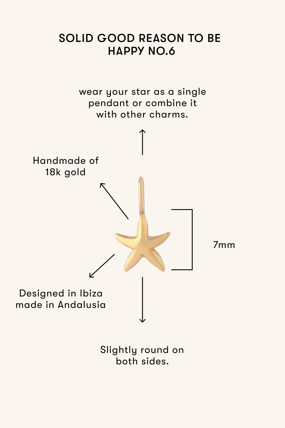 The "You can be a Star" charm 18k real gold