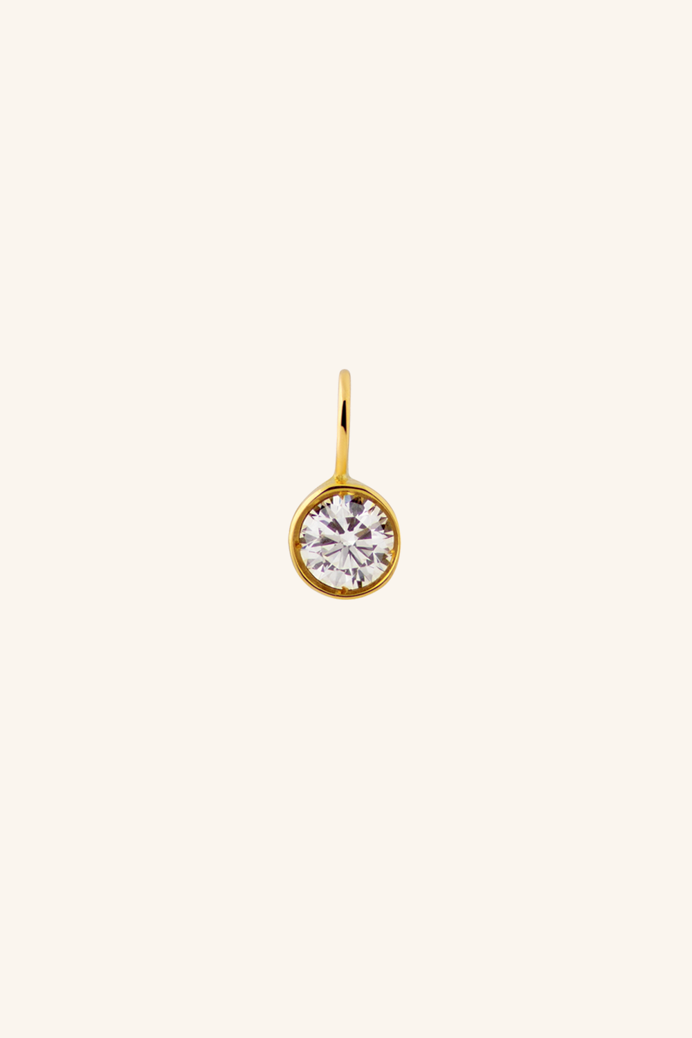 The "Gold Smiley" Charm 18K Solid Gold with gemstone