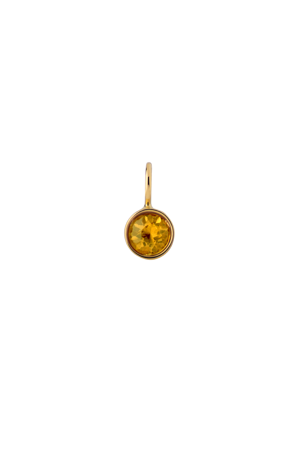 The "Gold Smiley" Charm 18K Solid Gold with gemstone