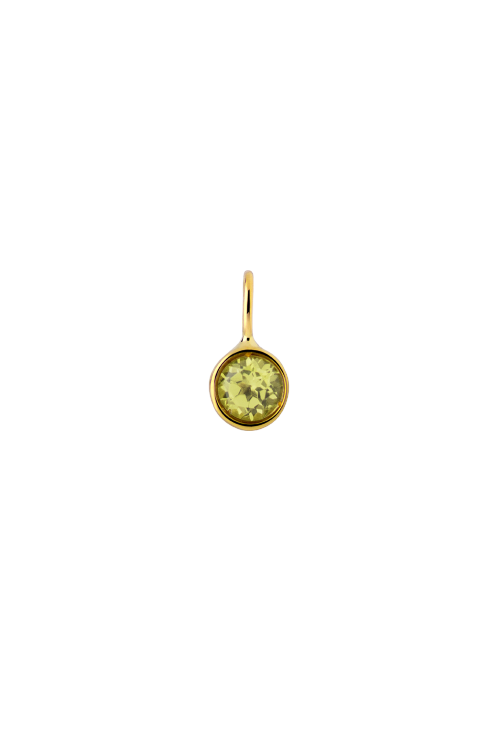 The "Gold Smiley" Charm 18K Solid Gold with gemstone